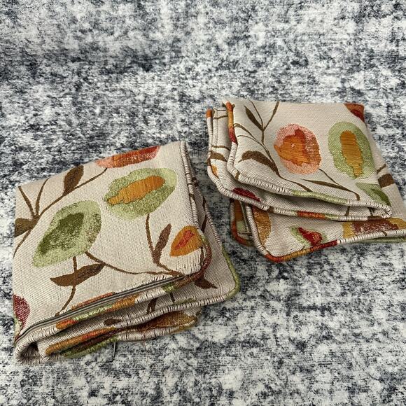 Set of 2 Large 18" Cottagecore Floral Autumn Jacquard Pillow Covers Cases Decor - Picture 11 of 11